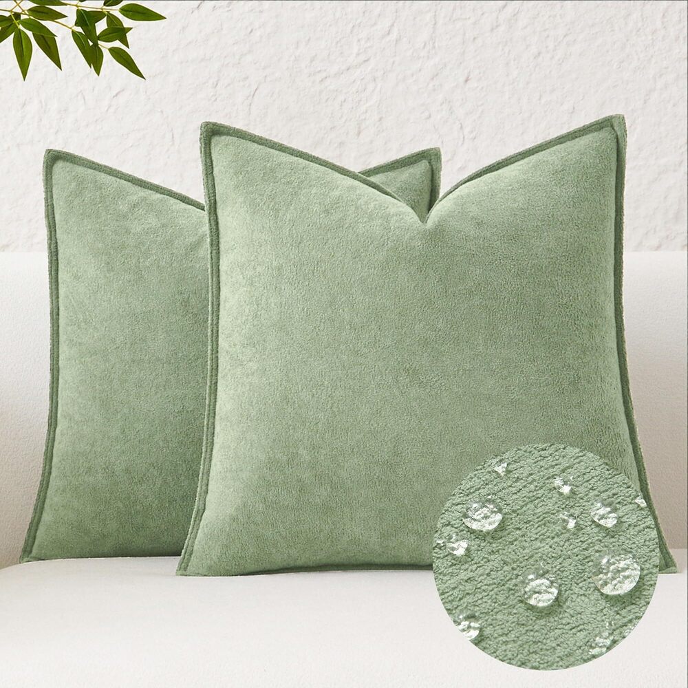 2777 Kevin Textile Waterproof Decorative Pillow Covers Sage Green 16x16